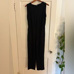 Loft Lou & Grey women’s sleeveless black tank jumpsuit medium with pockets soft